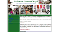 Desktop Screenshot of cashmerehouseofnepal.com