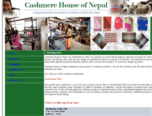 Tablet Screenshot of cashmerehouseofnepal.com